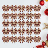 Maxbell 25x Xmas Ribbon Bows Handmade Christmas Wreath Bows for Birthday Home Basket