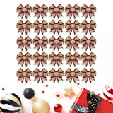 Maxbell 25x Xmas Ribbon Bows Handmade Christmas Wreath Bows for Birthday Home Basket