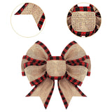Maxbell 25x Xmas Ribbon Bows Handmade Christmas Wreath Bows for Birthday Home Basket