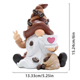 Maxbell Coffee Gnomes Coffee Table Gnomes Creative Ornament for Home Tiered Tray Bar