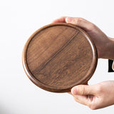 Maxbell Bamboo Serving Tray Decoration Breakfast Dinner Tray for Fruit Drinks Coffee round