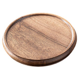 Maxbell Bamboo Serving Tray Decoration Breakfast Dinner Tray for Fruit Drinks Coffee round