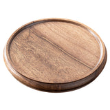 Maxbell Bamboo Serving Tray Decoration Breakfast Dinner Tray for Fruit Drinks Coffee round
