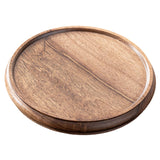 Maxbell Bamboo Serving Tray Decoration Breakfast Dinner Tray for Fruit Drinks Coffee round