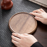 Maxbell Bamboo Serving Tray Decoration Breakfast Dinner Tray for Fruit Drinks Coffee round