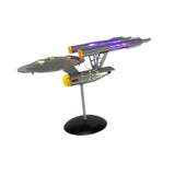 Metal Spaceship Model Crafts Space Shuttle for Bedroom Living Room Bookshelf Purple light