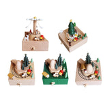 Maxbell Train Music Box Figurine Home Decoration Accessories for Shelf Indoor Office A