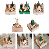 Maxbell Train Music Box Figurine Home Decoration Accessories for Shelf Indoor Office A