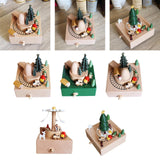 Maxbell Train Music Box Figurine Home Decoration Accessories for Shelf Indoor Office A