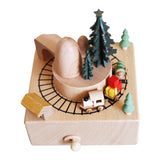Maxbell Train Music Box Figurine Home Decoration Accessories for Shelf Indoor Office A