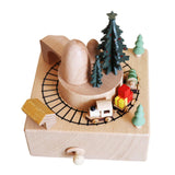 Maxbell Train Music Box Figurine Home Decoration Accessories for Shelf Indoor Office A