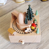 Maxbell Train Music Box Figurine Home Decoration Accessories for Shelf Indoor Office A