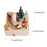 Maxbell Train Music Box Figurine Home Decoration Accessories for Shelf Indoor Office A