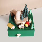 Maxbell Train Music Box Figurine Home Decoration Accessories for Shelf Indoor Office B