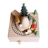 Maxbell Train Music Box Figurine Home Decoration Accessories for Shelf Indoor Office C