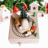 Maxbell Train Music Box Figurine Home Decoration Accessories for Shelf Indoor Office C