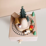 Maxbell Train Music Box Figurine Home Decoration Accessories for Shelf Indoor Office C