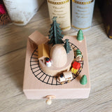 Maxbell Train Music Box Figurine Home Decoration Accessories for Shelf Indoor Office C
