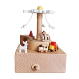 Maxbell Train Music Box Figurine Home Decoration Accessories for Shelf Indoor Office D