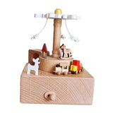 Maxbell Train Music Box Figurine Home Decoration Accessories for Shelf Indoor Office D