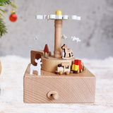 Maxbell Train Music Box Figurine Home Decoration Accessories for Shelf Indoor Office D