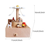 Maxbell Train Music Box Figurine Home Decoration Accessories for Shelf Indoor Office D