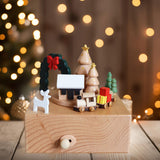 Maxbell Wooden Music Box Statue Crafts Table Centerpiece for Bedroom Fireplace Party