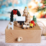 Maxbell Wooden Music Box Statue Crafts Table Centerpiece for Bedroom Fireplace Party