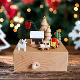 Maxbell Wooden Music Box Statue Crafts Table Centerpiece for Bedroom Fireplace Party
