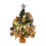 Maxbell Mini Christmas Tree with Lights and Hanging Ornaments for Office Indoor Gift 60cm