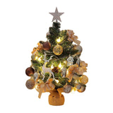 Maxbell Mini Christmas Tree with Lights and Hanging Ornaments for Office Indoor Gift 60cm