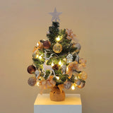 Maxbell Mini Christmas Tree with Lights and Hanging Ornaments for Office Indoor Gift 60cm