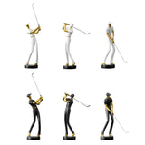 Golf Figurine Creative Decorative Home Gifts Crafts for Home Golf Lover Gift White A