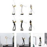 Golf Figurine Creative Decorative Home Gifts Crafts for Home Golf Lover Gift White A