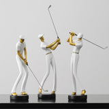 Golf Figurine Creative Decorative Home Gifts Crafts for Home Golf Lover Gift White A