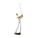 Golf Figurine Creative Decorative Home Gifts Crafts for Home Golf Lover Gift White A