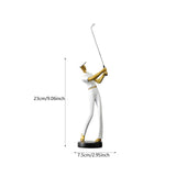 Golf Figurine Creative Decorative Home Gifts Crafts for Home Golf Lover Gift White A