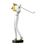 Golf Figurine Creative Decorative Home Gifts Crafts for Home Golf Lover Gift White B