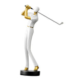 Golf Figurine Creative Decorative Home Gifts Crafts for Home Golf Lover Gift White B