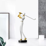 Golf Figurine Creative Decorative Home Gifts Crafts for Home Golf Lover Gift White B