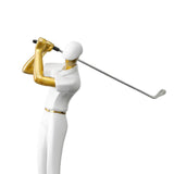 Golf Figurine Creative Decorative Home Gifts Crafts for Home Golf Lover Gift White B