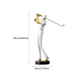 Golf Figurine Creative Decorative Home Gifts Crafts for Home Golf Lover Gift White B