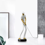 Golf Figurine Creative Decorative Home Gifts Crafts for Home Golf Lover Gift White C