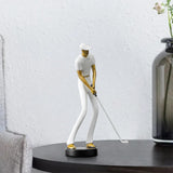 Golf Figurine Creative Decorative Home Gifts Crafts for Home Golf Lover Gift White C