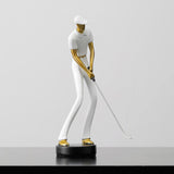 Golf Figurine Creative Decorative Home Gifts Crafts for Home Golf Lover Gift White C