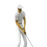 Golf Figurine Creative Decorative Home Gifts Crafts for Home Golf Lover Gift White C