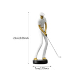 Golf Figurine Creative Decorative Home Gifts Crafts for Home Golf Lover Gift White C