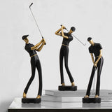 Golf Figurine Creative Decorative Home Gifts Crafts for Home Golf Lover Gift Black A