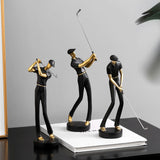 Golf Figurine Creative Decorative Home Gifts Crafts for Home Golf Lover Gift Black A