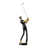 Golf Figurine Creative Decorative Home Gifts Crafts for Home Golf Lover Gift Black A